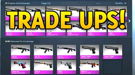 how does csgo trade up work.